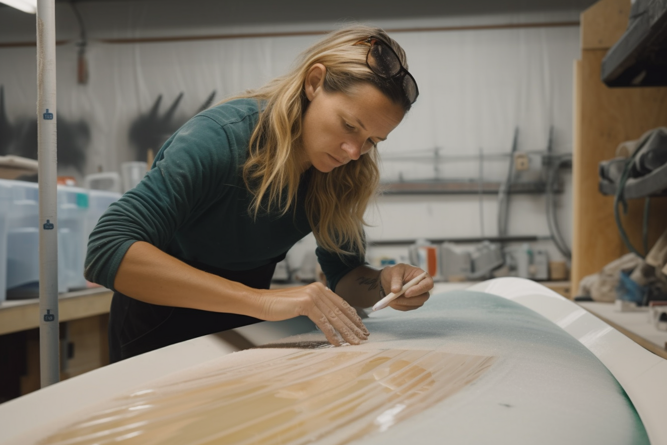 tipcurl shaping surfboard